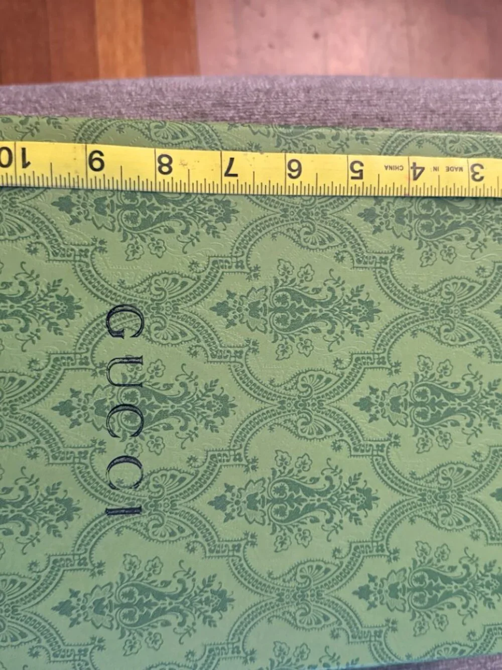 Gucci Signature Gift Box Storage Textured Green Empty